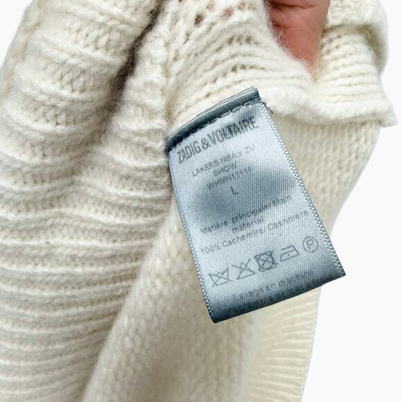 Zadig & Voltaire Lakers Nba X Zv Jumper 100% Cashmere Crewneck Sweater Large - Picture 9 of 12